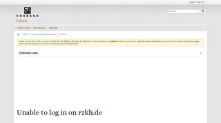 
                            4. Unable to log in on rzkh.de - Code400 -The Support Alternative