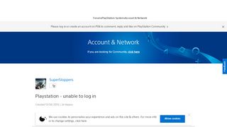 
                            4. unable to log in - Playstation