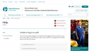 
                            4. Unable to log in to myIR (Help) - classic.ird.govt.nz