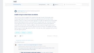 
                            5. Unable to log in to Nest Home via website. - Nest Community
