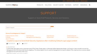 
                            3. Unable to Log in to SonicWall Security Appliance after ...