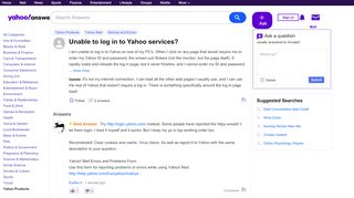 
                            9. Unable to log in to Yahoo services? | Yahoo Answers
