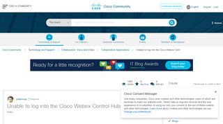 
                            8. Unable to log into the Cisco Webex Cont... - Cisco …