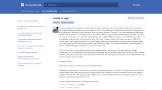 
                            3. unable to login | Communauté d’aide de Facebook | Facebook