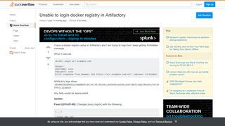 
                            3. Unable to login docker registry in Artifactory - Stack ...