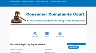 
                            5. Unable to login my Paytm account. - Consumer …