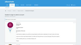 
                            4. Unable to login to admin account | Chevereto Community