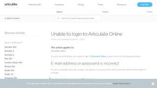 
                            2. Unable to login to Articulate Online - Articulate Support