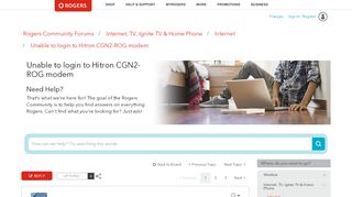 
                            3. Unable to login to Hitron CGN2-ROG modem