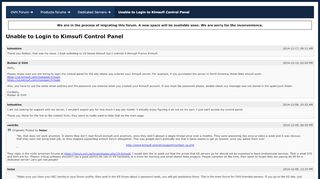 
                            6. Unable to Login to Kimsufi Control Panel [Archive] - OVH Forum