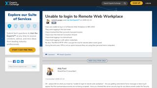 
                            9. Unable to login to Remote Web Workplace - Experts Exchange