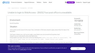 
                            6. Unable to login to WebAccess - [9505] Your post …