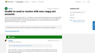 
                            7. Unable to send or receive with new cwgsy.net …