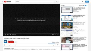 
                            8. Unable to Sign in AOL® Mail Account Issue - YouTube