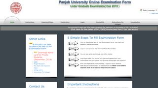 
                            8. Under Graduate Examination - Panjab University