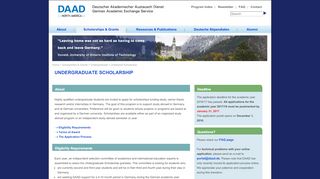 
                            6. Undergrad Scholarship - DAAD - Readyportal