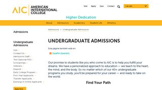 
                            3. Undergraduate Admissions | American International College