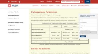 
                            4. Undergraduate Admissions - Ashoka University