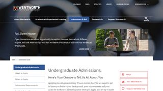 
                            2. Undergraduate Admissions | Wentworth Institute of Technology