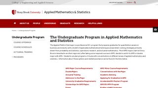 
                            9. Undergraduate Program | Applied Mathematics & Statistics