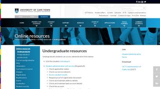 
                            8. Undergraduate resources | UCT Students