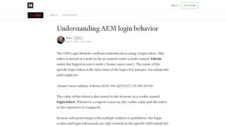 
                            6. Understanding AEM login behavior - AEM Mastery
