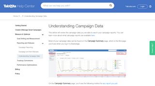 
                            5. Understanding Campaign Data – Taboola Advertiser Help Center