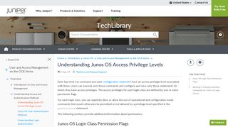 
                            2. Understanding Junos OS Access Privilege Levels - TechLibrary ...
