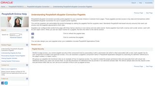 
                            2. Understanding PeopleSoft eSupplier Connection Pagelets - Oracle Docs