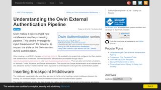 
                            2. Understanding the Owin External Authentication Pipeline | Passion for ...