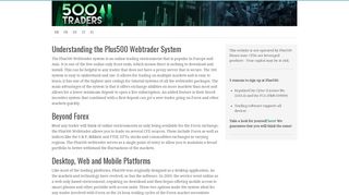 
                            6. Understanding the Plus500 Webtrader System | Plus500 Review ...