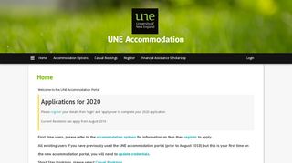 
                            7. UNE Accommodation Portal