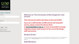 
                            10. UNE - Mail - Welcome to The University of New England's ...