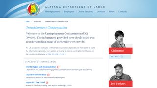 
                            4. Unemployment Compensations - Alabama Department of Labor