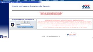 
                            2. Unemployment Insurance Service Center for Claimants