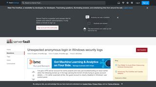 
                            3. Unexpected anonymous login in Windows security logs - Server Fault