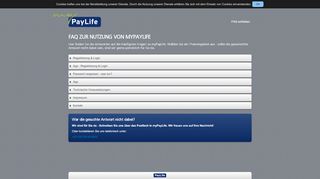 
                            10. Ungültige Browsereinstellungen - myPayLife