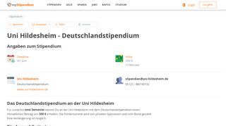 
                            8. Uni Hildesheim - Deutschlandstipendium | myStipendium