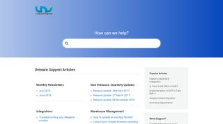 
                            4. Unicommerce Support Portal – Know more about Uniware