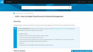 
                            4. UniFi - How to Enable Cloud Access for Remote Management