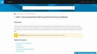 
                            7. UniFi - How to Reset the UniFi Access Point to Factory ...