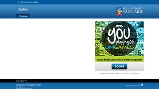 
                            2. Unified | Welcome - The University of Adelaide