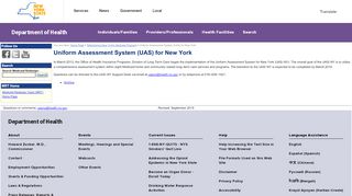 
                            2. Uniform Assessment System (UAS) for New York