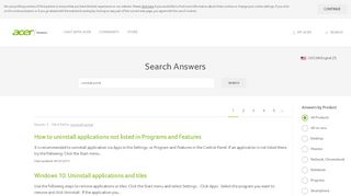 
                            3. uninstall portal - Find Answers - Acer