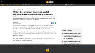 
                            3. Union Government launched portal MADAD to redress consular ...