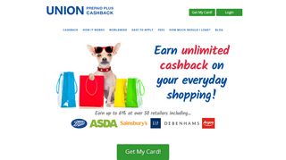 
                            6. Union Prepaid Plus Cashback card - Earn cashback on your ...