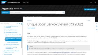 
                            4. Unique Social Service System (RG 2682) - SAP Help Portal