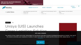 
                            9. Unisys (UIS) Launches Cargo Logistics Solution Digistics - Nasdaq.com