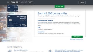 
                            8. United Credit Card | Chase.com