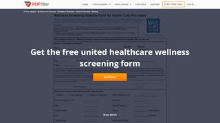 
                            6. United Healthcare Wellness Screening Form - Fill Online ...